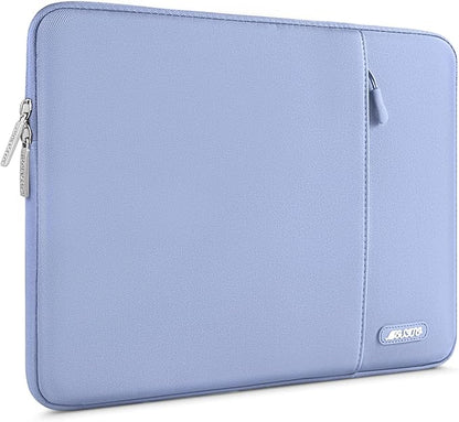 MOSISO Laptop Case 16 inch, 15-15.6 inch Laptop Sleeve Compatible with MacBook Pro 16 M4 M3 M2 M1, HP Acer Dell Lenovo ASUS Notebook, Polyester Vertical Computer Sleeve Bag with Pocket, Pastel Blue