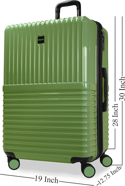 World Traveler Dejuno Tonal 28-Inch Polycarbonate Lightweight Hardside Expandable Spinner Luggage Suitcase with TSA Lock - Matcha