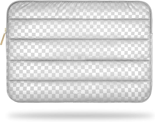 Vandel Puffy Laptop Sleeve Case, 13-14 inch Laptop Sleeve Bag Case 13.3 Inch, Compatible with MacBook Air/Pro 13 / Pro 14, iPad Pro 12.9, HP Dell ASUS, Cute Checker Mac Book Computer Bag Cover