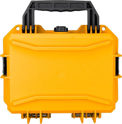 Eylar 11.8" Intact Series Compact Hard Camera Case, Lightweight and Durable Stacker Design with Foam (Yellow)