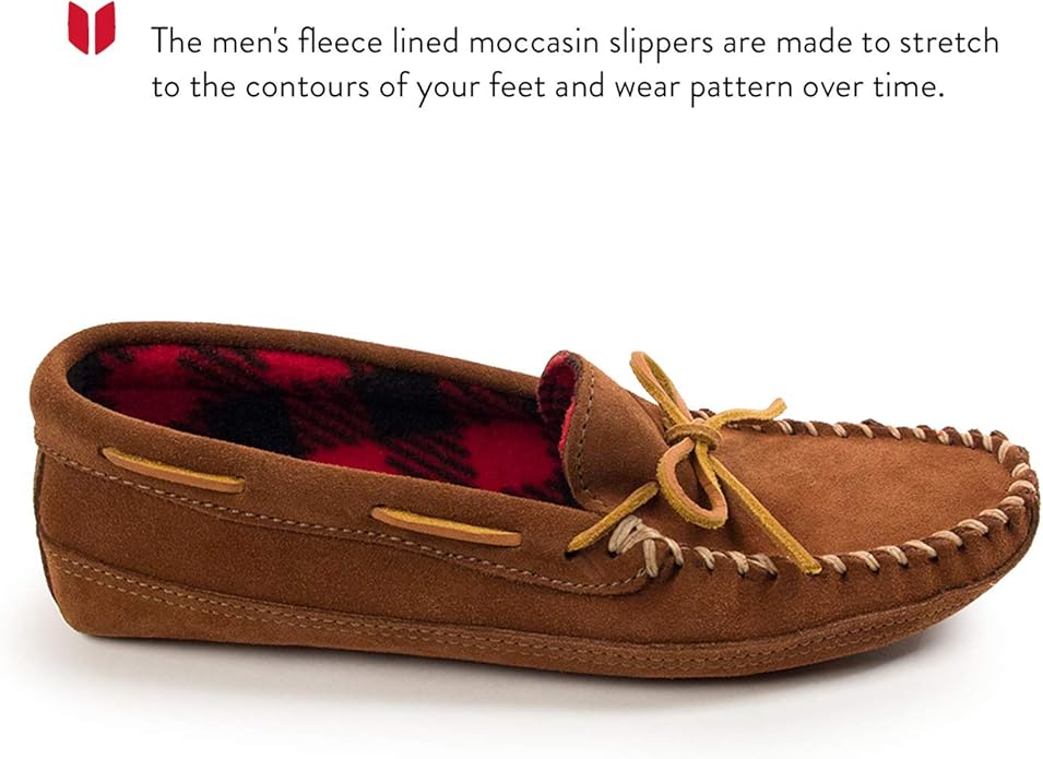 Minnetonka Men's Double Bottom Fleece Slipper