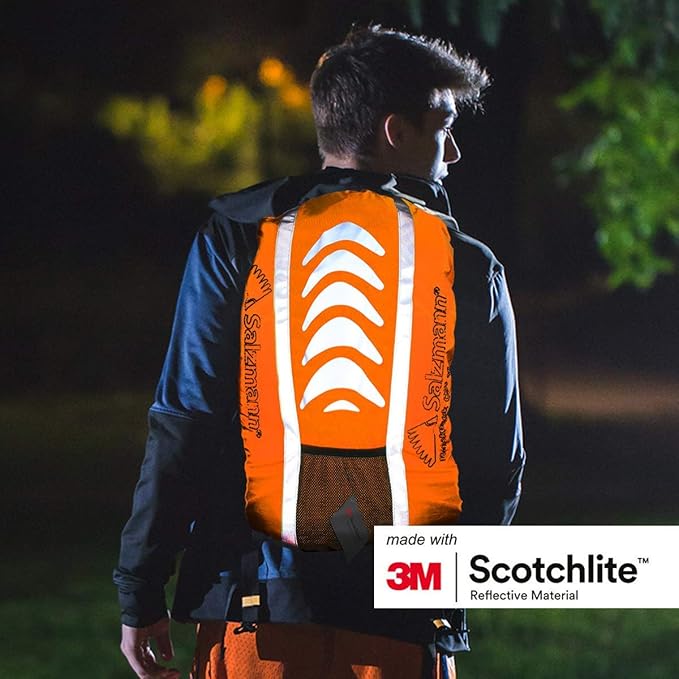 Salzmann 3M Reflective Backpack Cover | High Visibility, Waterproof & Weatherproof | Ideal for Cycling, Running & Hiking