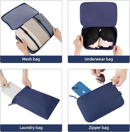 BAGAIL 6 Set/8 Set/10 Set Packing Cubes Various Sizes Packing Organizer for Travel Accessories Luggage Carry On Suitcase