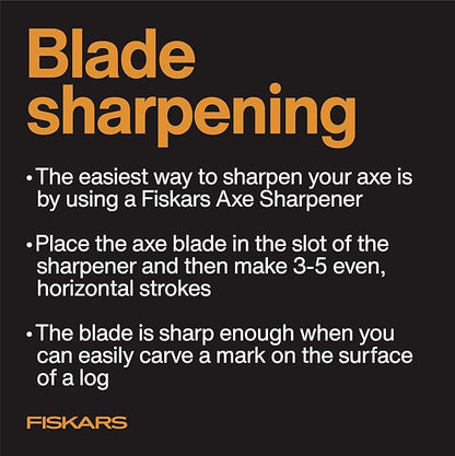 Fiskars X15 Splitting Axe, Tree Branch Cutter and Wood Splitter (23.5-Inch Axe) with Shock-Absorbing Handle