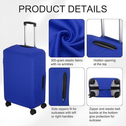uxcell Travel Luggage Cover, Washable Suitcase Covers for Luggage Anti-scratch Suitcase Protector Elastic Baggage Protective, Fits 22-25 Inch Suit Case, Blue