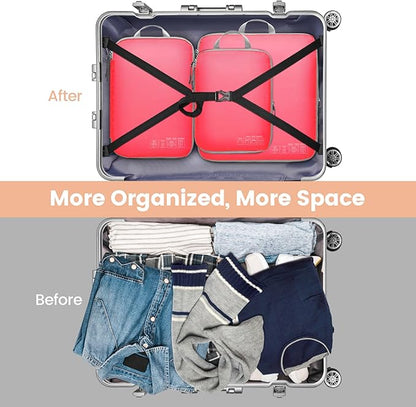Cambond Compression Packing Cubes for Travel Women - Expandable Travel Bags Luggage Organizers Travel Essentials Compression Cubes for Travel Carry on Suitcases Organizer