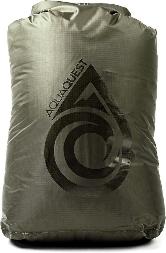 AquaQuest Rogue Dry Bag – 20L Olive Drab – 100% Waterproof Roll Top – Gear Hauler