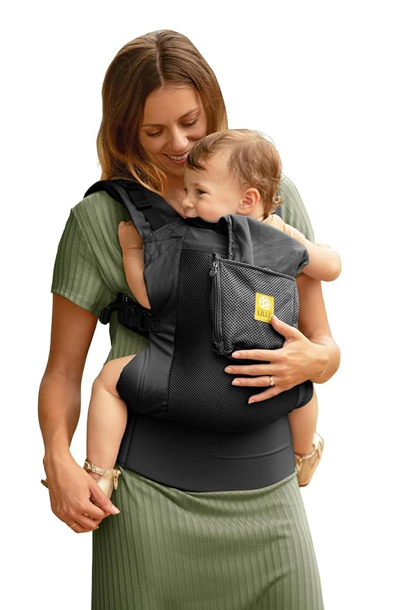 LÍLLÉbaby 3-in-1 Ergonomic CarryOn Airflow Toddler Carrier with Lumbar Support & Breathable Mesh Lining (25-60 lbs), Supportive & Comfortable, Multi-Position Carrying for Hiking & Travel (Black)