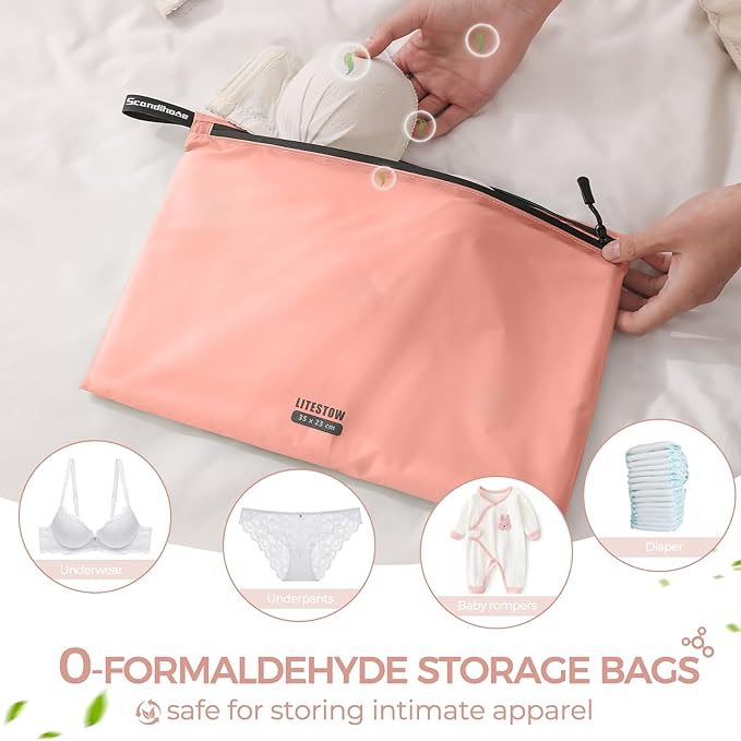 Packing Cubes for Travel Ultralight Luggage Organizer Bag Durable Travel Bags Waterproof Zipper Suitcase Bags Set for Travel Accessories and Essentials (4 Pack)(Pink)