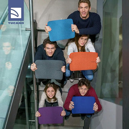 TUCANO Melange Neoprene Sleeve Comp. with MacBook Pro 16” / Laptop up to 15.6”, 4mm Thick, Anti-Slip, Anti-Scratch Blue