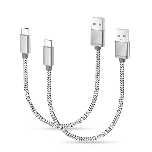 Basesailor USB Type C Charger Cable 1FT 2Pack,Car Charging Cord for New iPhone 17 Air 16 Pro Max Plus,Samsung Galaxy S10 S10E 10E S20 FE S25 S24 S23 Plus Ultra,A51 A52 A53 A54 A55,Google Pixel 8 7 XL