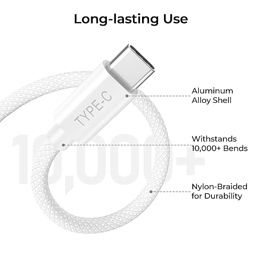 Basesailor USB Type C Charger Cable 1FT 2 Pack,Car Charging Cord for New iPhone 17 16 15 Pro Max Plus 2023,Samsung Galaxy S10 S10E 10E S20 FE S23 S22 Plus Ultra,A51 A52 A53,Google Pixel 9 pro 8 7 XL