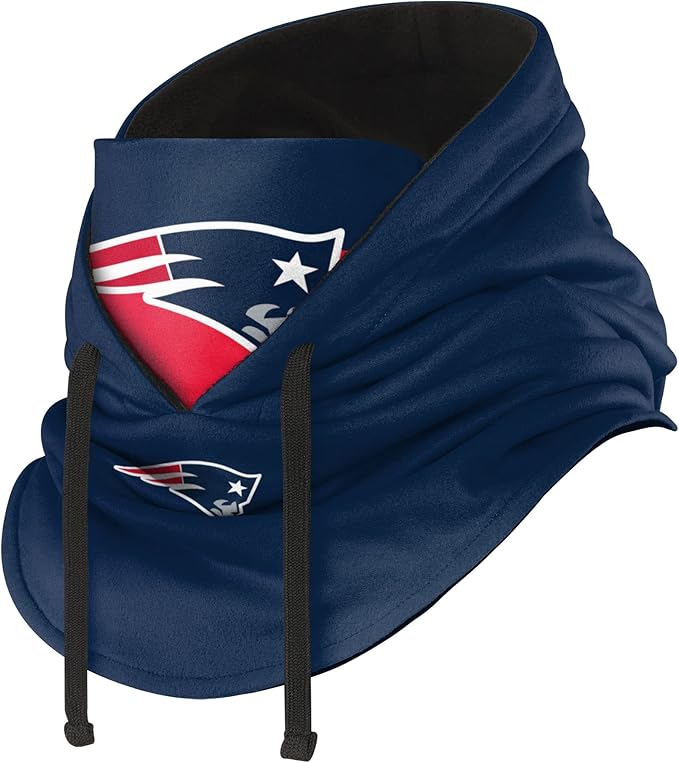 NFL Team Logo Team Color Drawstring Winter Cap Hooded Gaiter Balaclava Face Cover