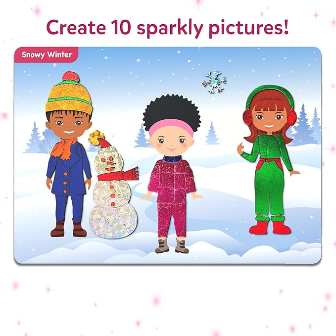 Skillmatics Foil Fun - Dress Up, No Mess Art for Kids, Craft Kits & Supplies, DIY Creative Activity, Travel Toys, Gifts for Girls & Boys Ages 4, 5, 6, 7, 8, 9, Travel Toys