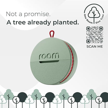 Roam Smart Tracker | Eco-Friendly Travel Tracker with Built-in Elastic Strap | QR Lost & Found, Global Find My Network | Replaceable Battery | No Extra App or Subscription Needed | 2-Pack, Green