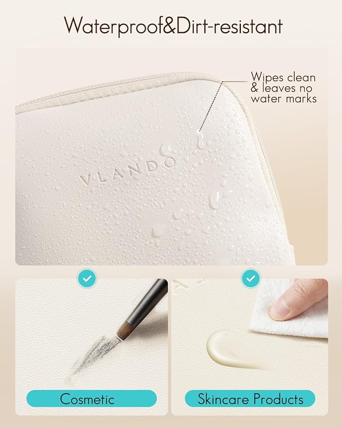 Vlando Mini Jewelry Travel Case,Jewelry Pouch Bags with Zipper, Velvet Jewelry Organizer Storage Bag for Bracelet Rings Earring Travel Essentials Gifts for Women Girl - White