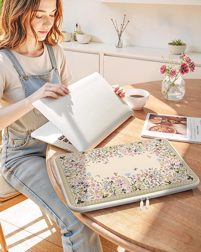iCasso Laptop Carrying Case 13 inch,Cute Computer Sleeve for Women Girl,13-13.6 inch Laptop Sleeves Compatible with MacBook Air Pro 13/14, HP Dell ASUS Lenovo Chromebook Notebook