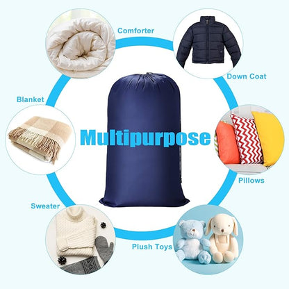 Sanwuta 40 Pcs 38" x 24" Large Laundry Bags with Drawstring Travel Laundry Bag Bulk Lock Closure Reusable Washable Heavy Duty for Dirty Clothes College Dorm Apartment(Black, Gray, Sky Blue, Navy Blue)