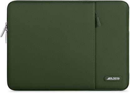 MOSISO Laptop Case 14 inch, 14 inch Laptop Sleeve Compatible with HP Lenovo Dell ASUS Acer, HP Stream, Dell Latitude, Lenovo IdeaPad, Polyester Vertical Computer Sleeve Bag with Pocket, Army Green