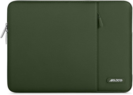 MOSISO Laptop Case 13 inch, 13 inch Laptop Sleeve Compatible with MacBook Air M4 M3 M2 M1 2025-2018 / Pro M2 M1 2025-2016, Polyester Vertical Computer Sleeve Bag with Pocket, Army Green