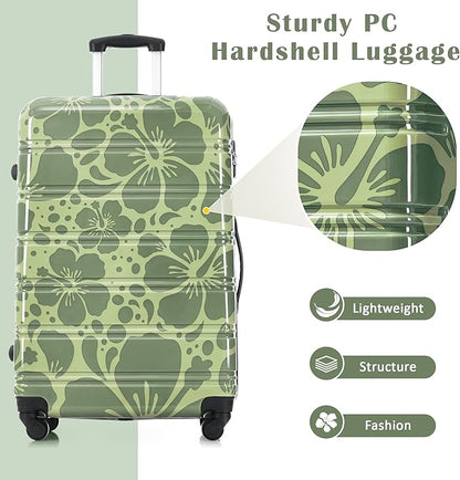 Luggage Sets 3 Piece Durable Suitcase Set with Spinner Wheels, 3 Pcs Hardside Lightweight luggage with TSA Lock, Large Checked Travel Suitcases