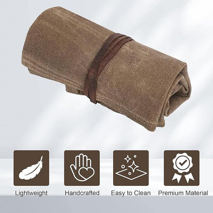 Travel Watch Roll Organizer with 6 Slots Handmade Watch Travel Case Roll-up Watch Organizer Storage Box Jewelry Roll Watch Travel Pouch Waxed Canvas Easy Carry On Watchlover Storage Gift for Men
