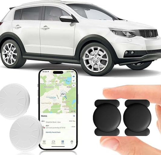 GPS Tracker for Vehicles, 2PCS Tracker Device for Vehicles Work with Find My (iOS Only), Hongtop H Hidden Tracking Devices for Cars with Magnetic Case, No Monthly Fee Car GPS Tracker