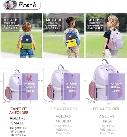 Preschool Toddler Backpack For Boys Girls, School Mini & Travel, Small Kids Child Backpacks, Kindergarten Elementary bag, 11.6" H