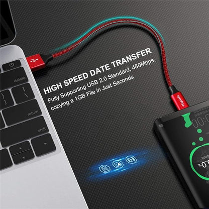etguuds USB to USB C Cable 0.5ft, 2-Pack Short USB A to Type C Charger Cord Fast Charging for Samsung Galaxy A17 A16 A15 A26 A36 A56, S25 S24 S23 S22 S21 S20 S10 Note 20, for iPhone 17 16 15, Moto