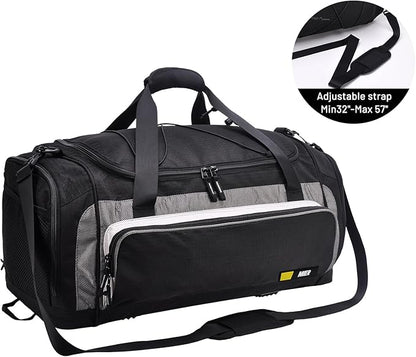 MIER Large Gym Bag for Men Sports Duffle Bag with Shoe Compartment 60L Lightweight Duffel Bags for Workout Fitness Travel