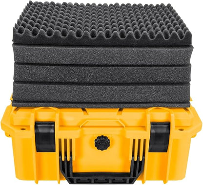 Eylar 18" Intact Series Hard Camera Case, Lightweight and Durable Stacker Design with Foam (Yellow)