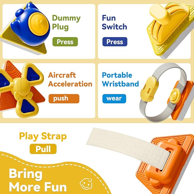 22 in 1 Montessori Busy Board, Toddler Activity Cube Toys, Early Education Toys for Baby, Travel Sensory Toy for 1 2 3 Years Old Kids Boys & Girls