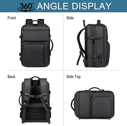 Travel Backpack for Men, Carry on Backpack Expandable 45L Suitcase Backpack Airline Approved Large Luggage Business Weekender Bag