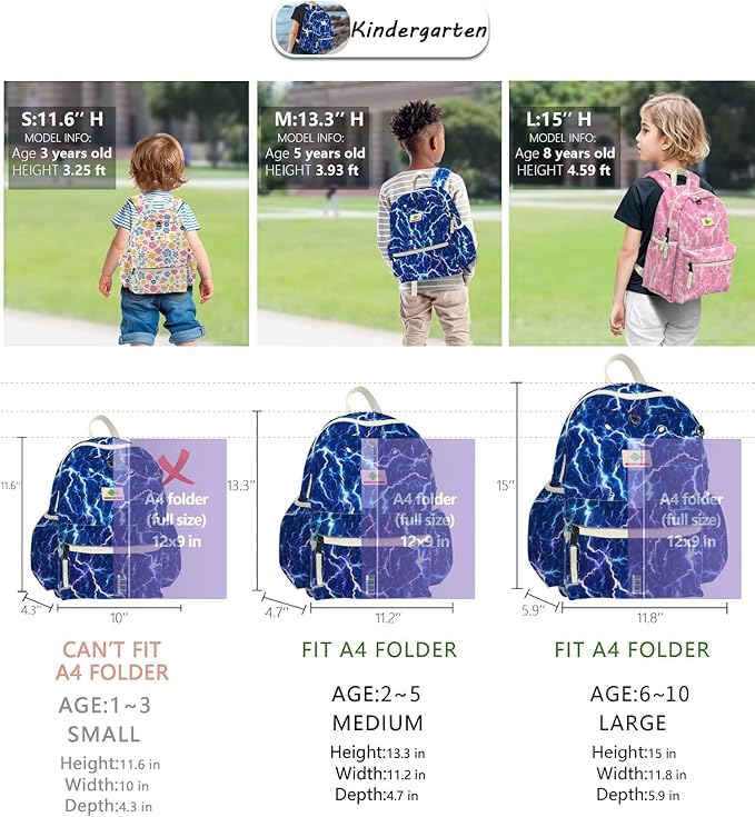 Toddler Backpack for Boys 2-5: Preschool Backpack for Girls - Cute Kids Backpack for Girls