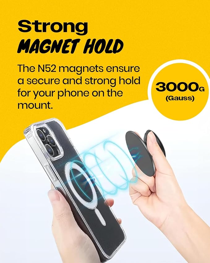 Trendy Magnetic Checkerboard Phone Grip - Sleek, Expandable, Collapsible - Non-Slip, Durable, Universal Fit - Ideal for Style-Conscious Users (Black)