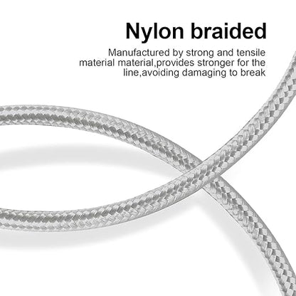 cugunu iPhone Charger, 5 Pack 3/3/6/6/10FT Apple MFi Certified USB Lightning Cable Nylon Braided Fast Charging Cord Compatible for iPhone 14/13/12/11/X/Max/8/7/6/5/SE/Plus/iPad - Gray