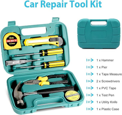 Car Emergency Roadside Tool kit,Road Side Safety Assistance Kit for Women Men Adult,Auto Truck Vehicle Emergency Bag with Shovel Jumper Cable First Aid Kit