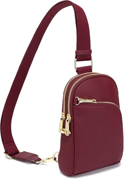 INICAT RFID Blocking Sling Bag,Anti Theft Crossbody Bags for Women,Travel Gifts Cross Body Purses Vegan Leather