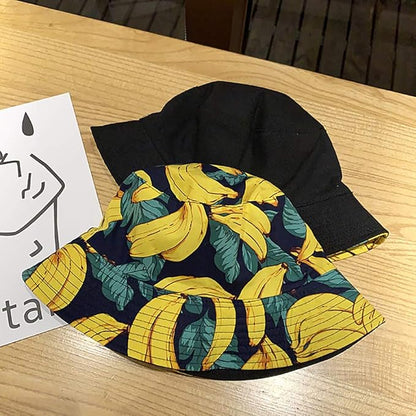 XYIYI Cute Bucket Hat Beach Fisherman Hats for Women, Reversible Double-Side-Wear