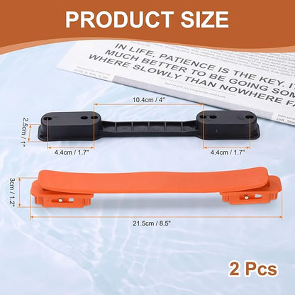 uxcell 2 Pcs Luggage Handle Replacement 8.5 Inch Suitcase Handle Carry Strap Plastic Pull Handle Grip Luggage Replacement Parts with Screws for Suitcase Box Luggage Case, Orange