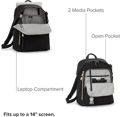 TUMI Women's Halsey Backpack, Black/Gunmetal, One Size