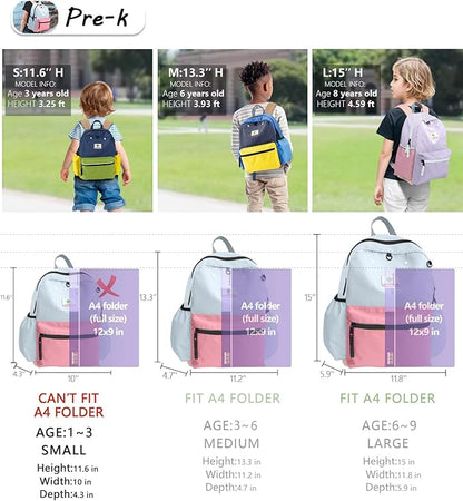 Preschool Toddler Backpack For Boys Girls, School Mini & Travel, Small Kids Child Backpacks, Kindergarten Elementary bag, 11.6" H