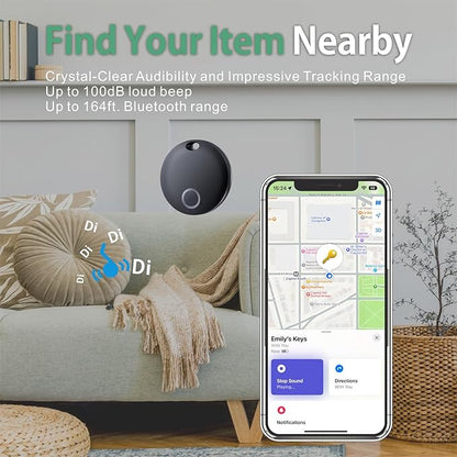 Air Tracker Tag, Bluetooth Tracker-4 Pack Works with Apple Find My (iOS Only), Smart Tags for Luggage, Keys, Backpack, IP67 Waterproof