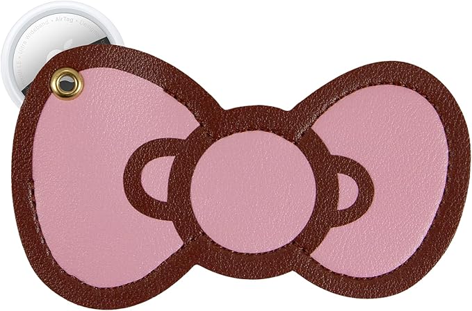 Sonix Keychain Case Compatible with Apple AirTag | Protective AirTag Cover Keychain Charm (Hello Kitty Pink Bows)