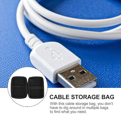 2pcs Travel Gadget Bag Compact Shockproof Electronic Accessories Organizer Pouch for Cable Charger Power Bank Earphones Storage
