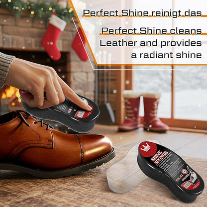 Loopeer 12 Pcs Shoe Shine Sponge Bulk, Instant Leather Shoes Shiner Care for Boots, Leather Accessories Quick Cleaning