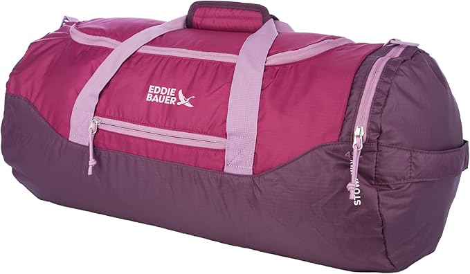 Eddie Bauer Stowaway Packable Duffel Bag | Travel | Foldable | Lightweight | Durable | Ripstop Polyester