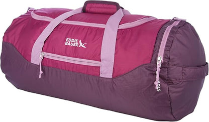 Eddie Bauer Stowaway Packable Duffel Bag | Travel | Foldable | Lightweight | Durable | Ripstop Polyester