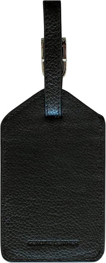 Personalized Monogrammed Leather Luggage Tags - 3 Pack