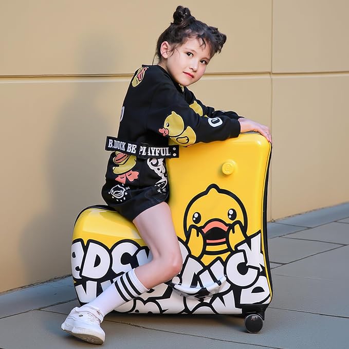 Kids Ride-On Suitcase 20", Toddler Luggage with Wheels - Cute Design, Safe for Little Ones, Ideal Birthday Gift for Children